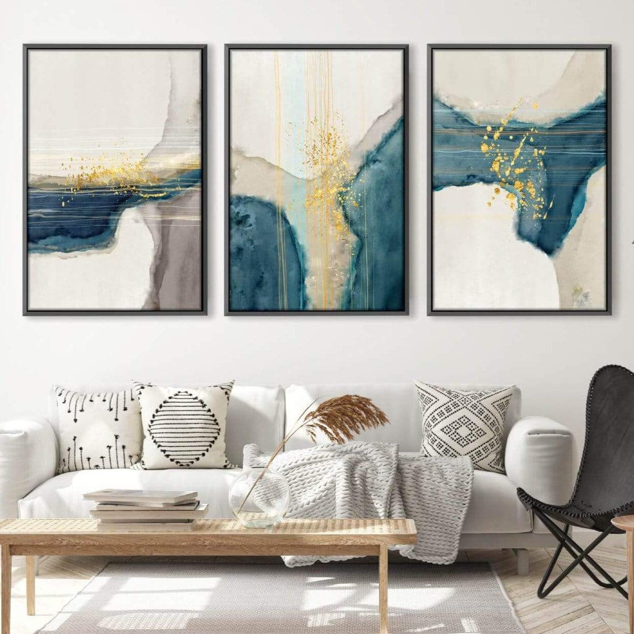 Extra large Size wall art, abstract Golden Mountain Bird Landscape Canvas  Paintings Print Poster Oil Painting For Living Room modern home -   Portugal