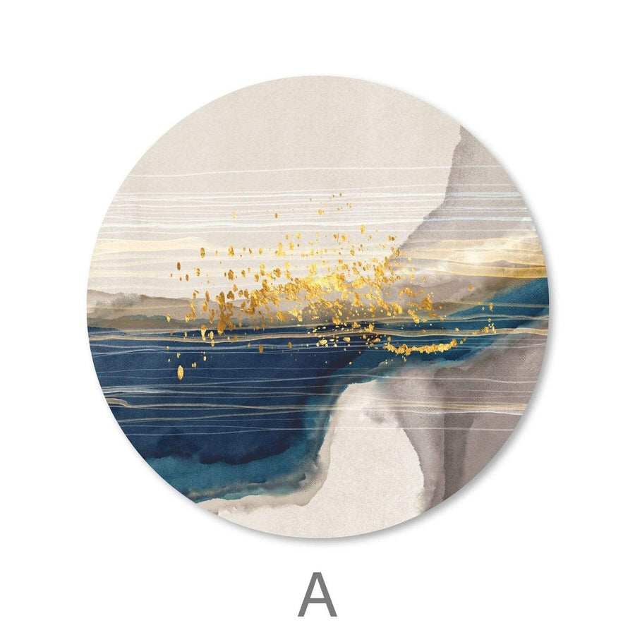 Spiritual Abstract - Circle Canvas Art A / 40 x 40cm / Standard Gallery Wrap Clock Canvas