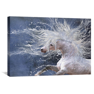Splash Canvas Art 45 x 30cm / Unframed Canvas Print Clock Canvas