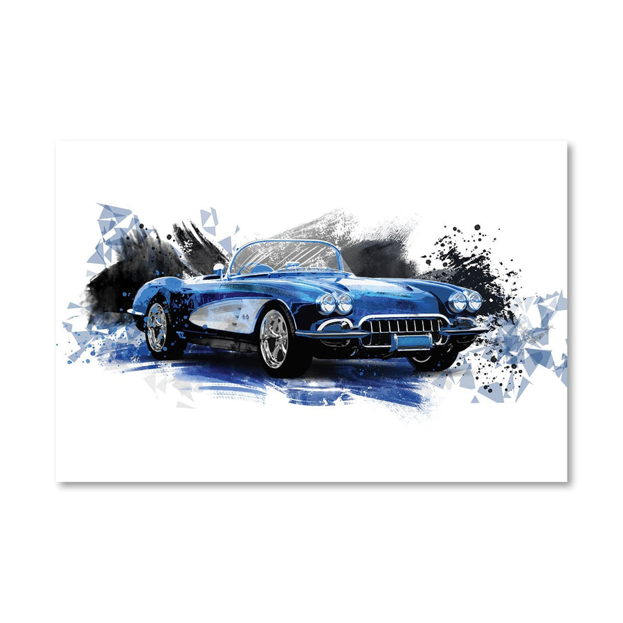 Sport Blue Canvas Art Clock Canvas