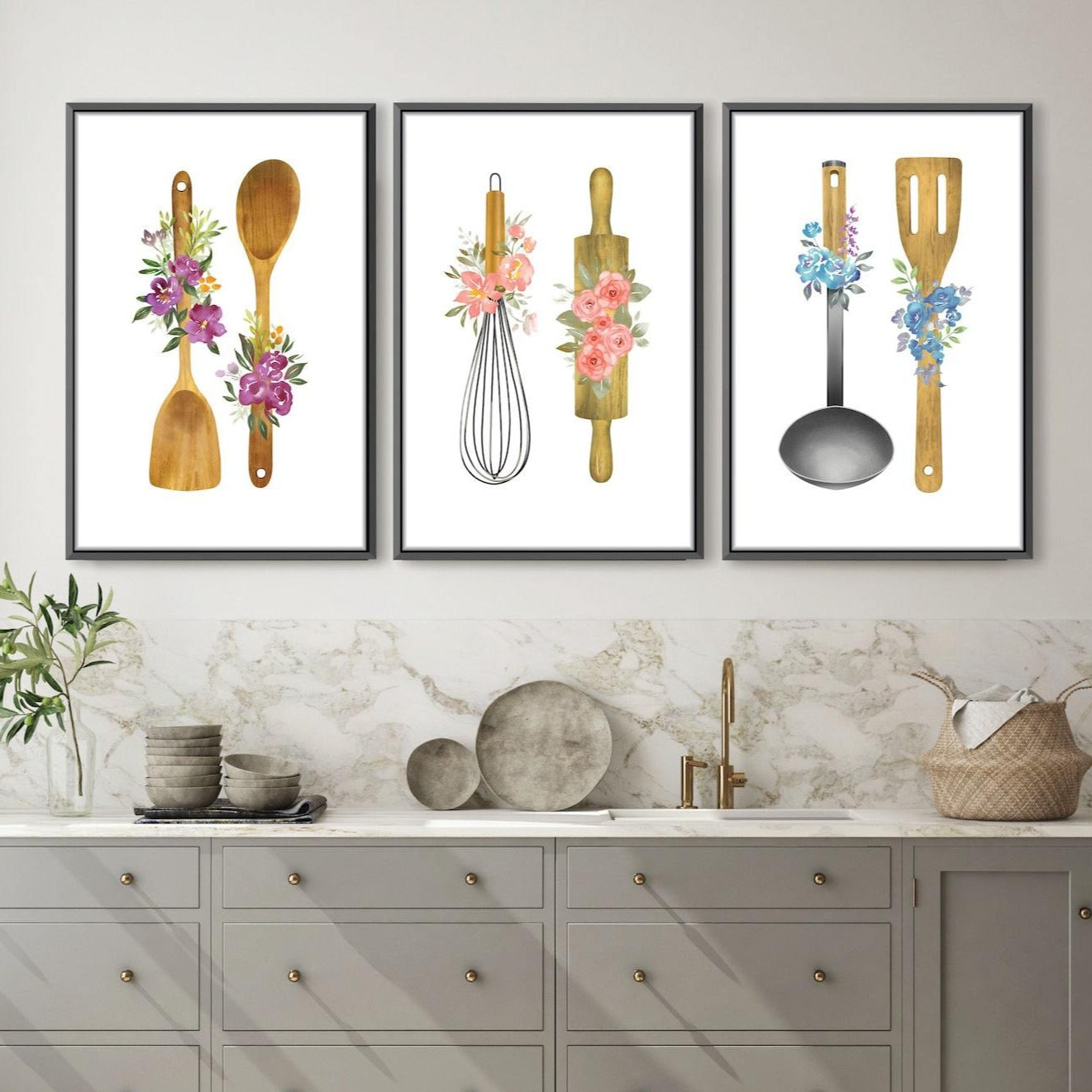 Spring Kitchen Graphics Spring Kitchen Canvas – ClockCanvas