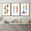 Spring Kitchen Canvas Art Clock Canvas