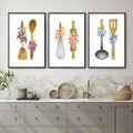 Spring Kitchen Canvas Art Clock Canvas