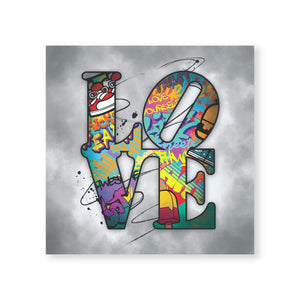 Stacked Love Canvas Art Clock Canvas