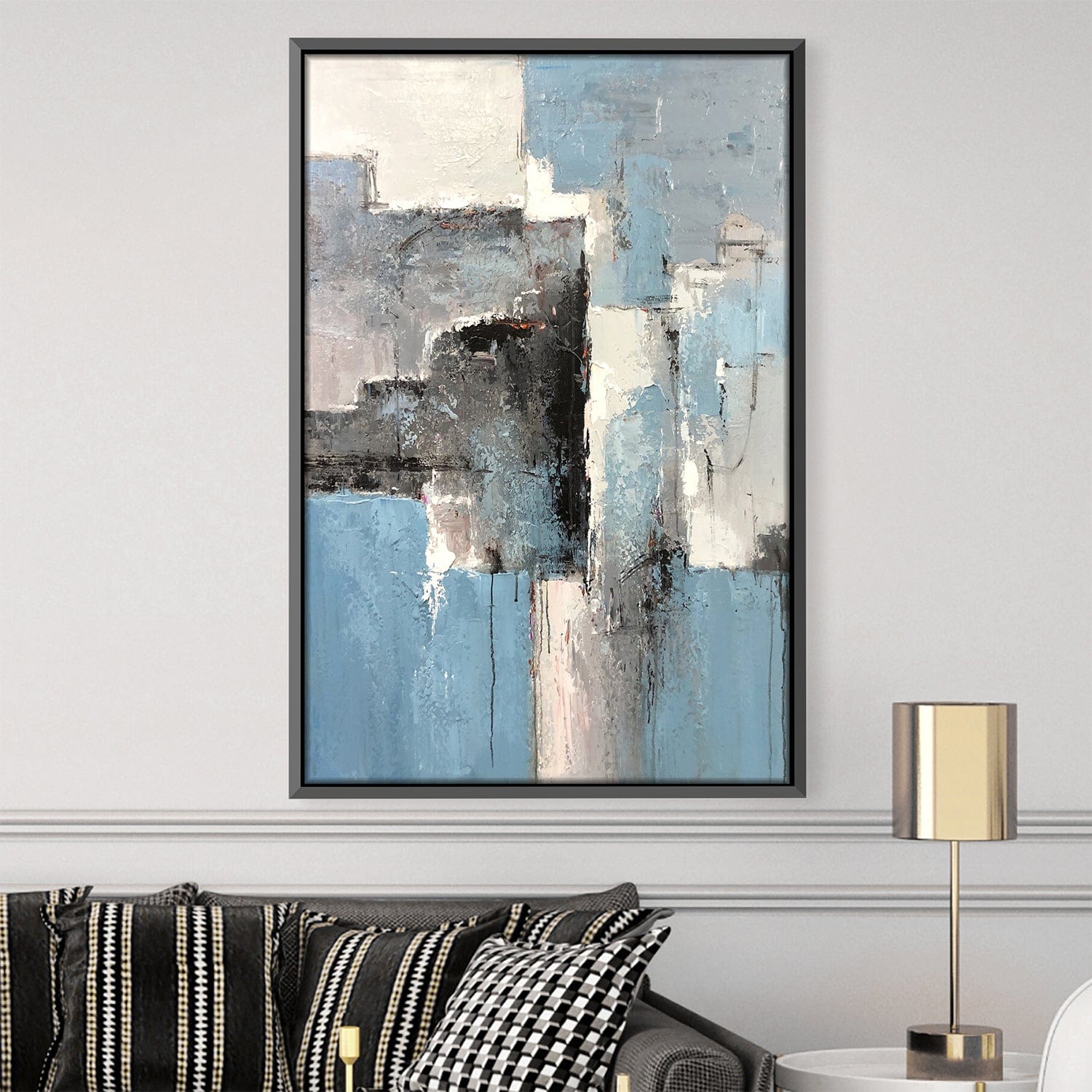Stacking Ambition Oil Painting Oil 30 x 45cm / Oil Painting Clock Canvas
