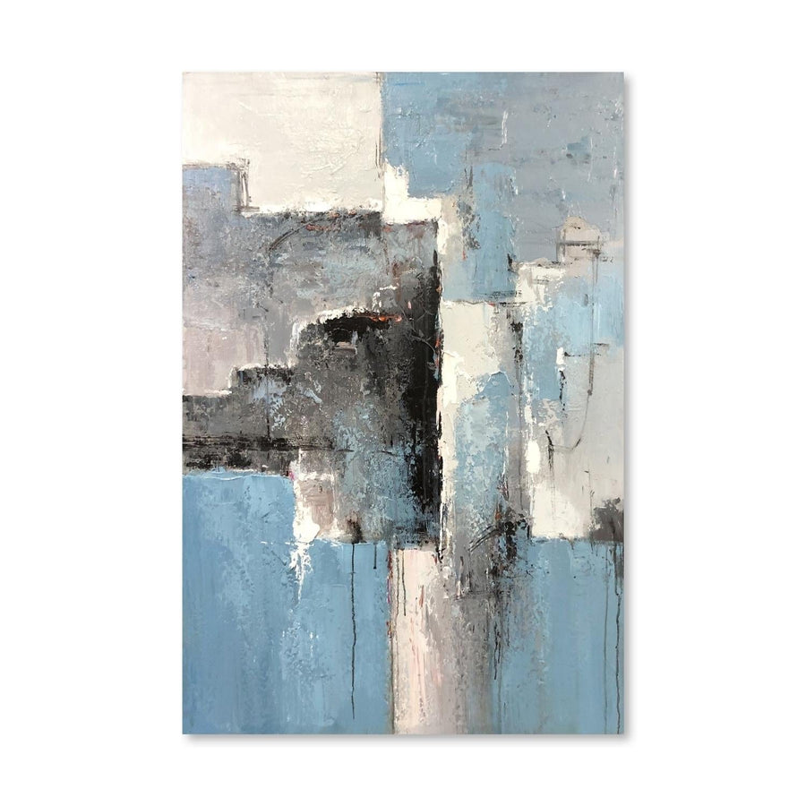 Stacking Ambition Oil Painting Oil Clock Canvas