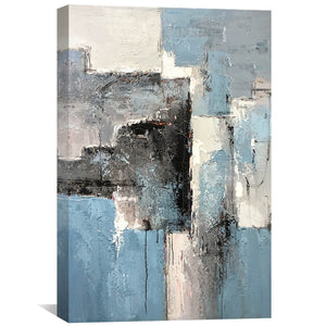 Stacking Ambition Oil Painting Oil Clock Canvas