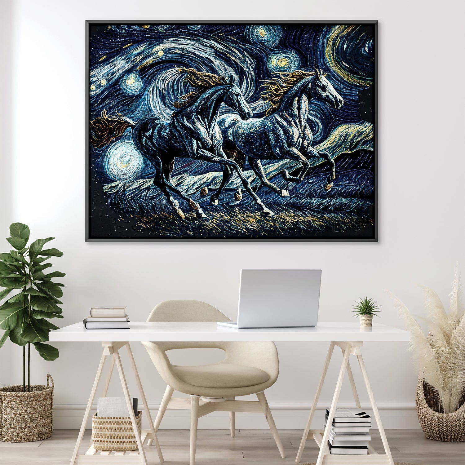 Stallion Gallop Canvas Art Clock Canvas