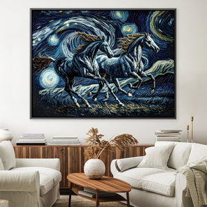 Stallion Gallop Canvas Art Clock Canvas