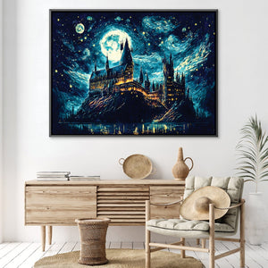 Starry Castle Canvas Art Clock Canvas