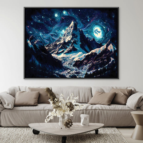 Starry Mountain Canvas Art Clock Canvas