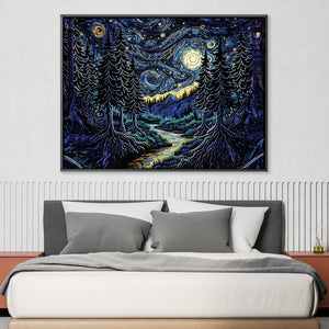 Starry Nature Canvas Art Clock Canvas