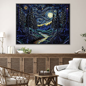 Starry Nature Canvas Art Clock Canvas