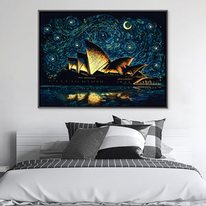 Starry Opera House Canvas Art Clock Canvas