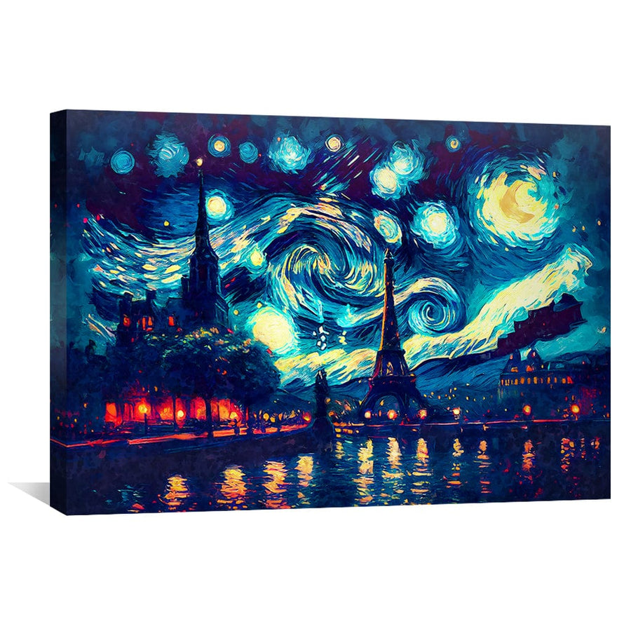 Starry Paris Views Canvas Art Clock Canvas