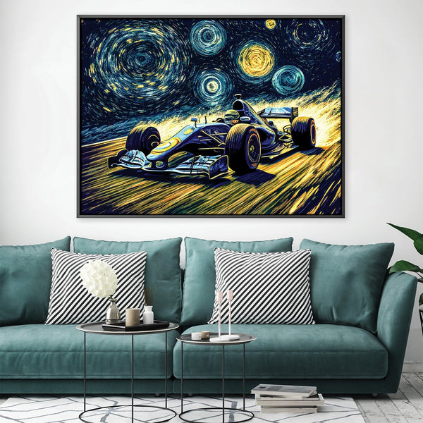 Starry Race Canvas Art 45 x 30cm / Unframed Canvas Print Clock Canvas