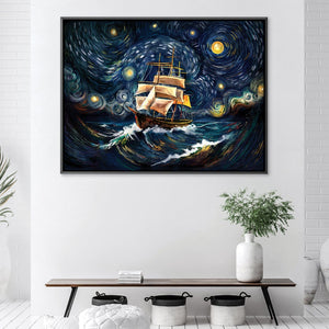 Starry Seas Canvas Art Clock Canvas