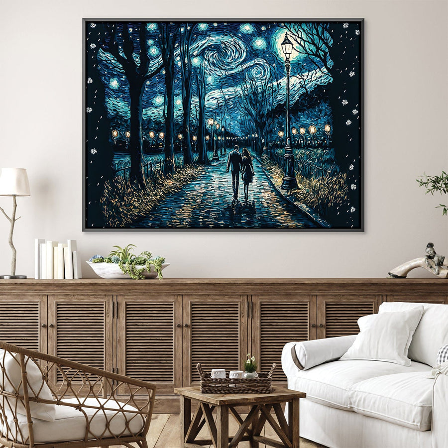 Starry Strolls Canvas Art Clock Canvas