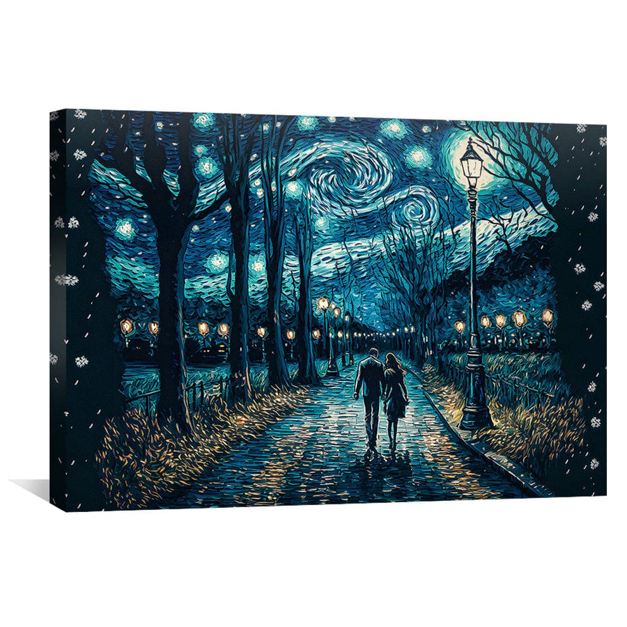 Starry Strolls Canvas Art Clock Canvas