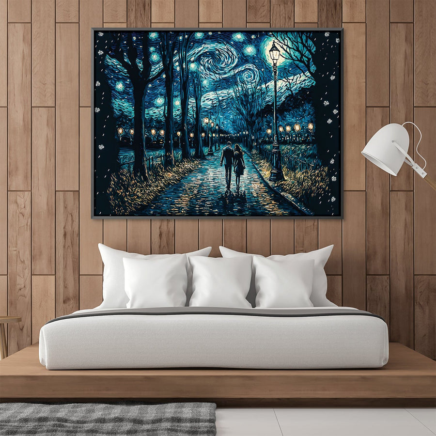 Starry Strolls Canvas Art Clock Canvas