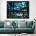 Starry Strolls Canvas Art Clock Canvas