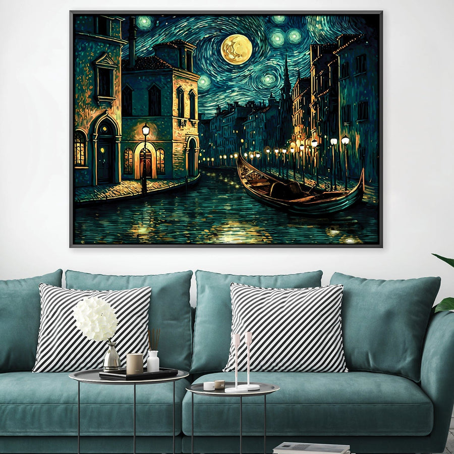 Starry Venice Canvas Art Clock Canvas