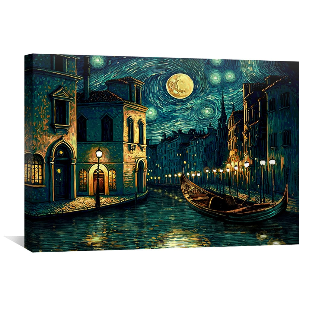 Starry Venice Canvas Art Clock Canvas
