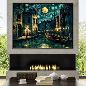 Starry Venice Canvas Art Clock Canvas