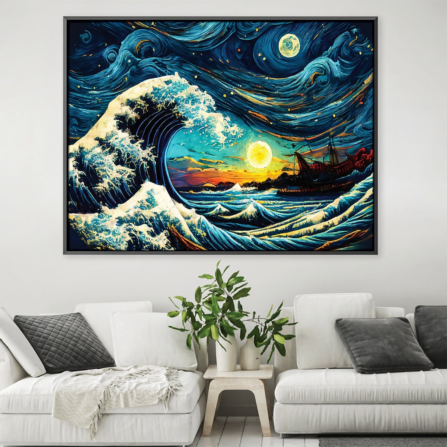 Starry Wave Off Kanagawa Canvas product thumbnail