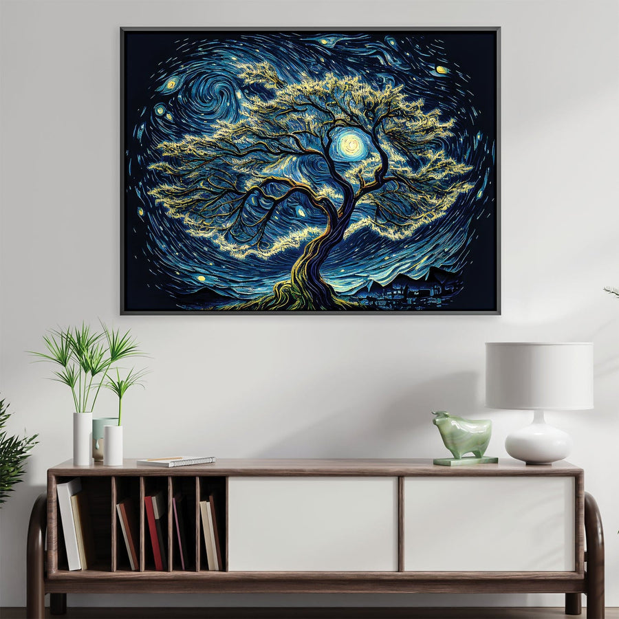 Starry Willow Canvas Art Clock Canvas