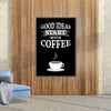 Start with Coffee Clock Canvas