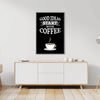 Start with Coffee Clock Canvas