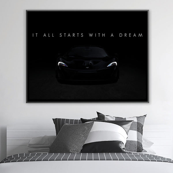 Starts With a Dream - McL Canvas Art Clock Canvas