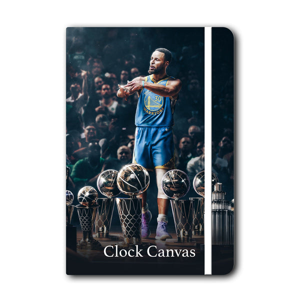 Steph Trophies Collectors Notebook Note Book Soft Cover / White / A5: 210 x 148 mm Clock Canvas