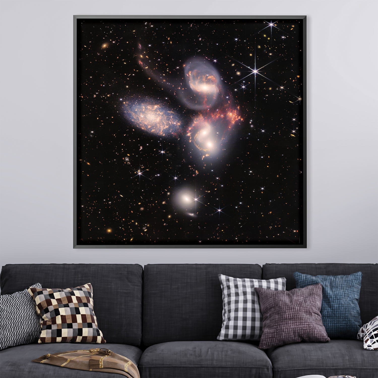 Stephan's Quintet  Canvas Art Clock Canvas