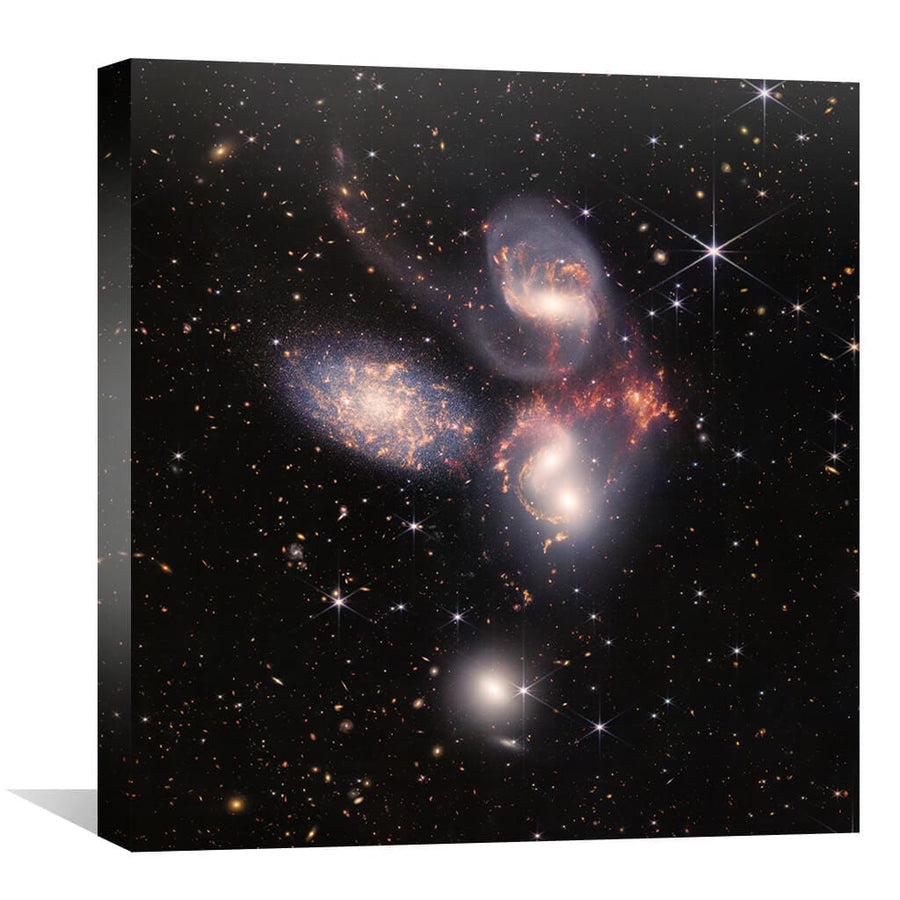 Stephan's Quintet  Canvas Art 30 x 30cm / Unframed Canvas Print Clock Canvas