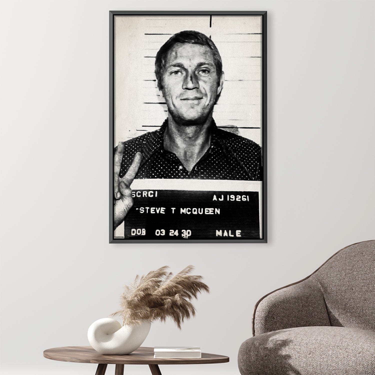 Steve McQueen Mugshot Canvas product thumbnail