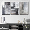 Stone Canvas Art Set of 3 / 40 x 60cm / Standard Gallery Wrap Clock Canvas