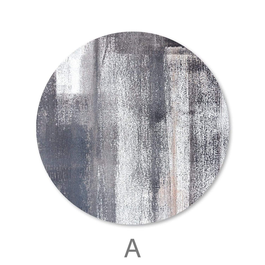 Stone - Circle Canvas Art A / 40 x 40cm / Standard Gallery Wrap Clock Canvas