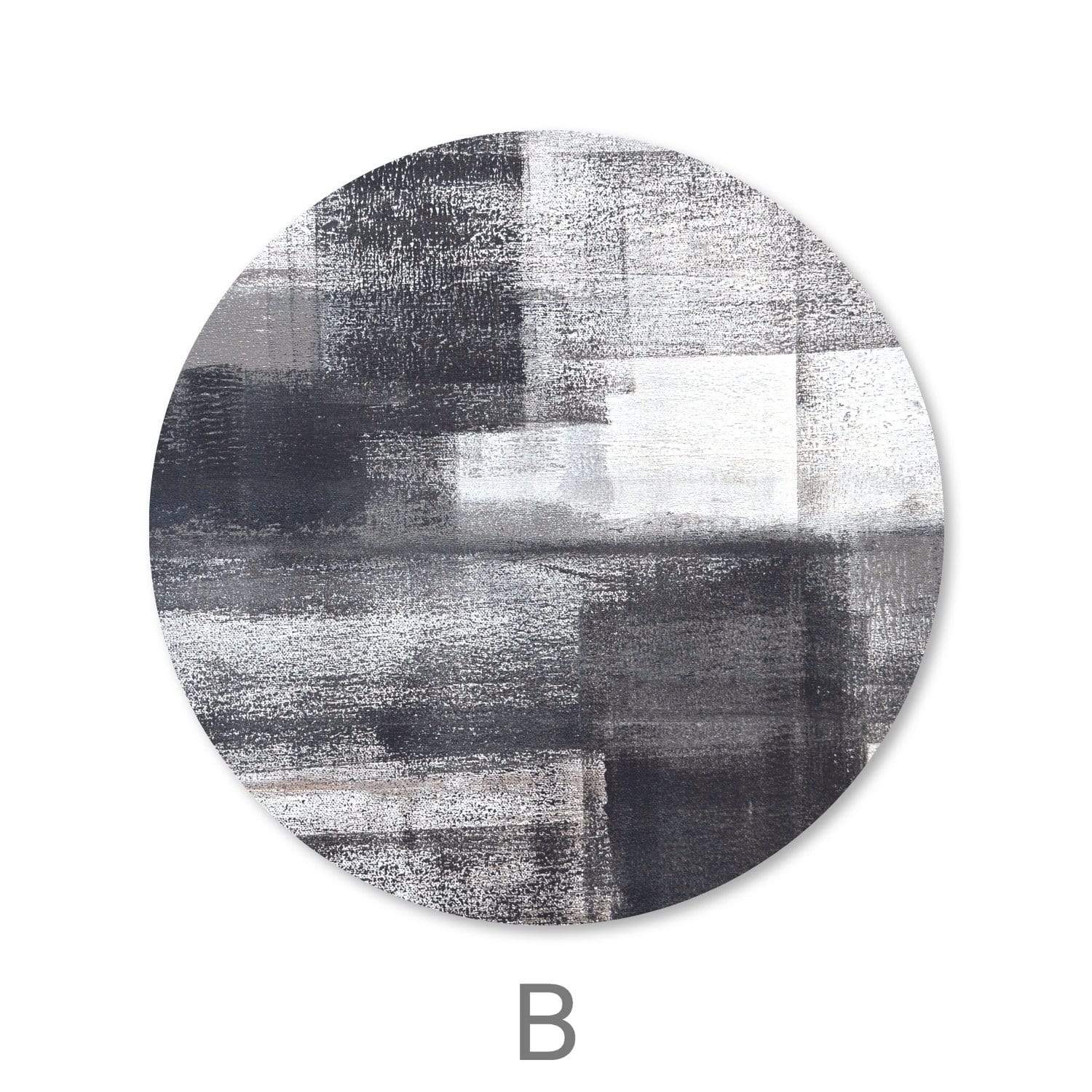 Stone - Circle Canvas Art B / 40 x 40cm / Standard Gallery Wrap Clock Canvas