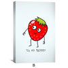 Straw to Berry Love Canvas Art Clock Canvas