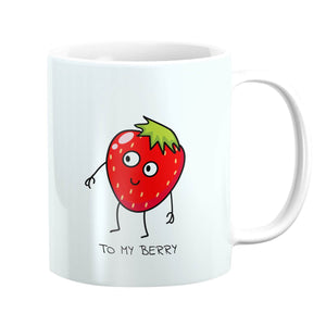 Straw to My Berry Mug Mug Clock Canvas