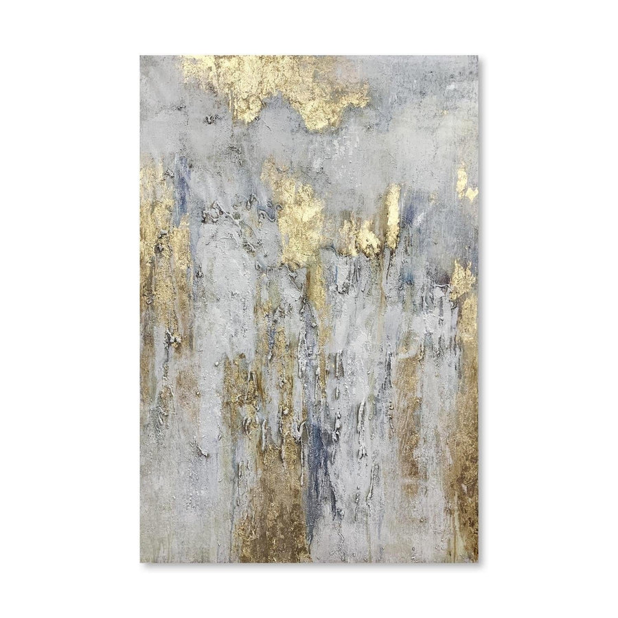 Striking Gold Oil Painting Oil Clock Canvas