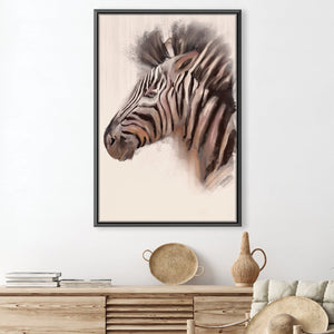 Stripes of Zebra Canvas Art 30 x 45cm / Unframed Canvas Print Clock Canvas