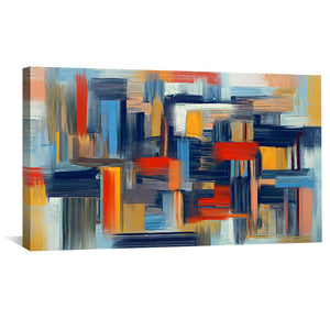 Strokes of Tranquility Canvas Art Clock Canvas