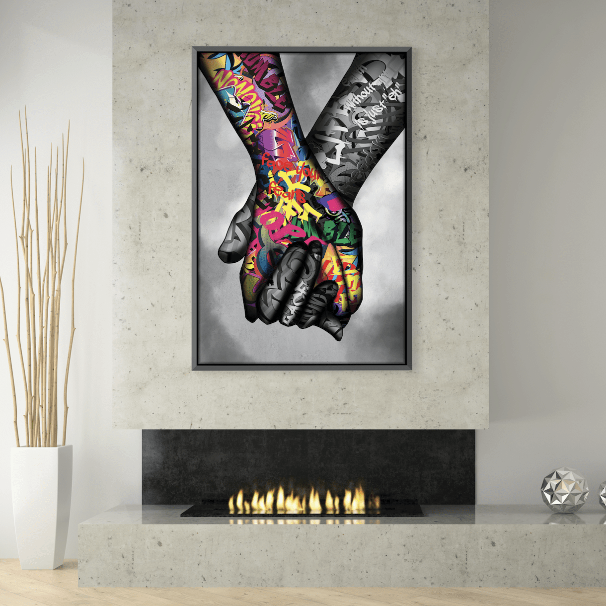 Stronger Together Canvas Art Clock Canvas