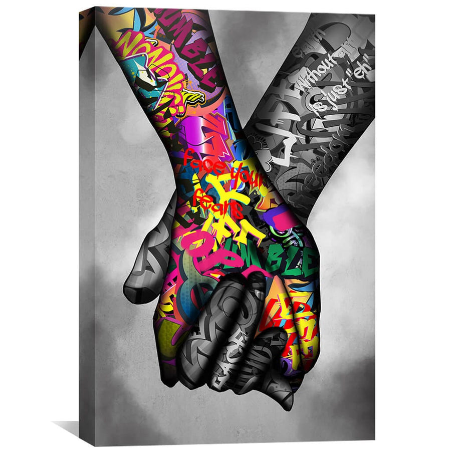Stronger Together Canvas Art 40 x 60cm / Unframed Canvas Print Clock Canvas