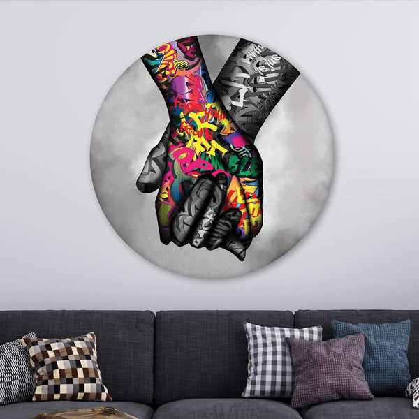 Stronger Together Canvas - Circle Art Clock Canvas