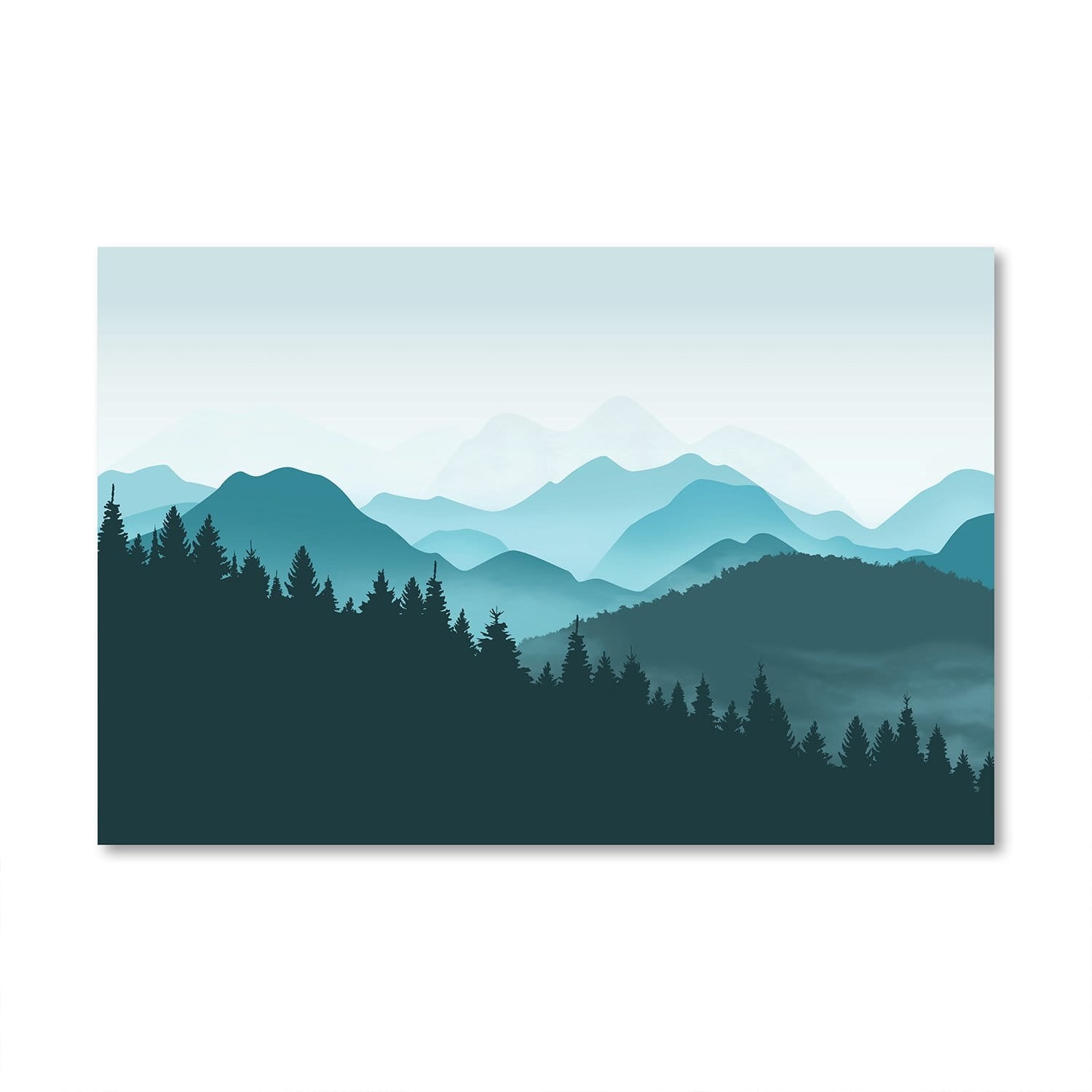 Subtle Fog Canvas Art Clock Canvas
