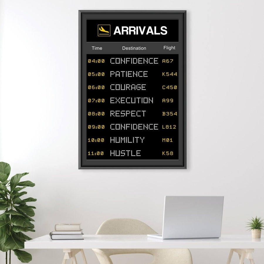 Success Arrivals Canvas Art Clock Canvas